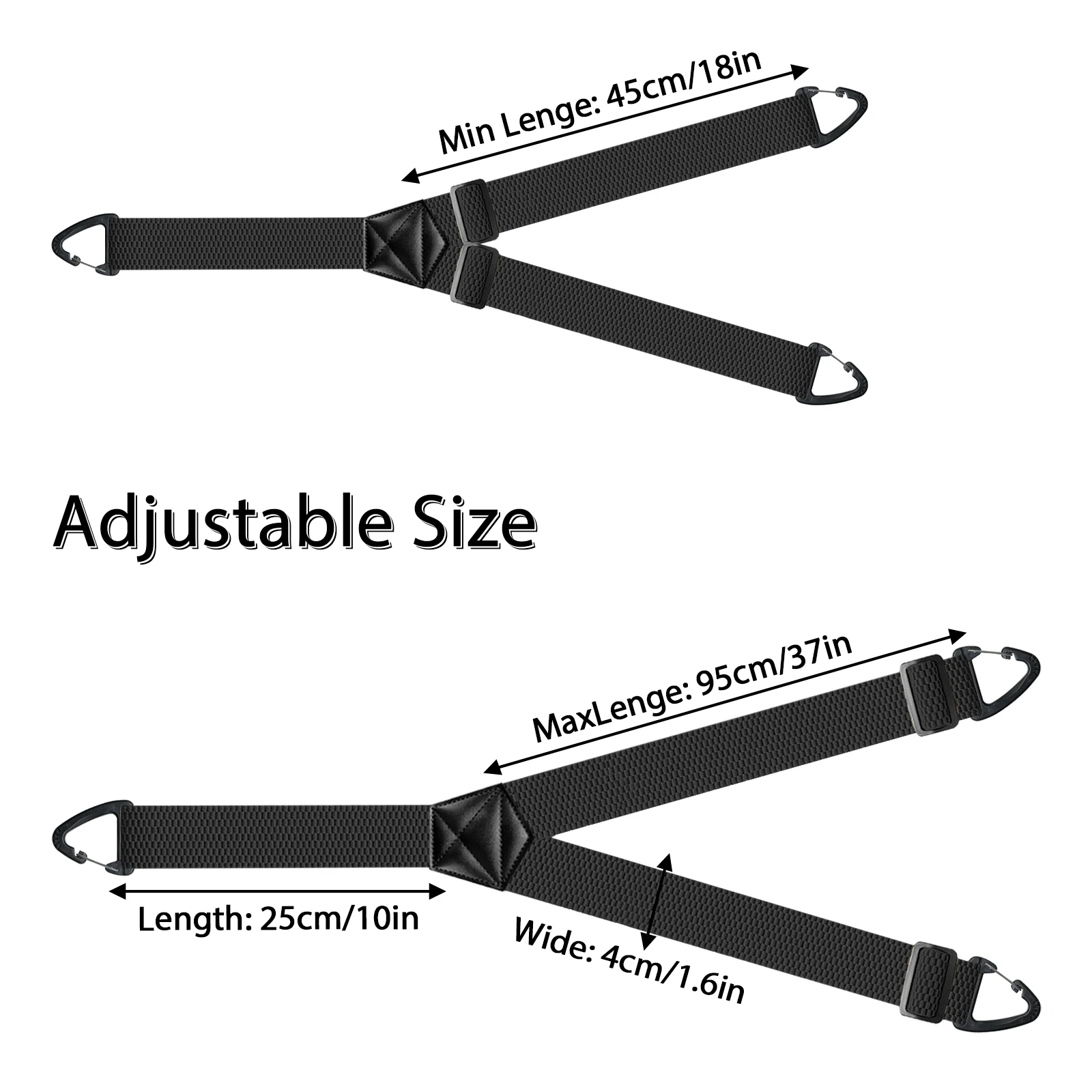 Hidden Suspenders for Men Heavy Duty Work Under Y Back Suspender Clothes 1.5 Inches with 3 Snap Loop