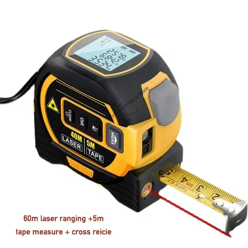 Télémètre Laser Intelligent à ruban Laser 3 en 1, télémètre à ruban Laser numérique de haute précision, Instrument de mesure du niveau