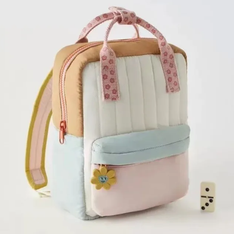 Nova mochila infantil leve para compras, pingente de girassol fofo com bolsa escolar pequena colorida
