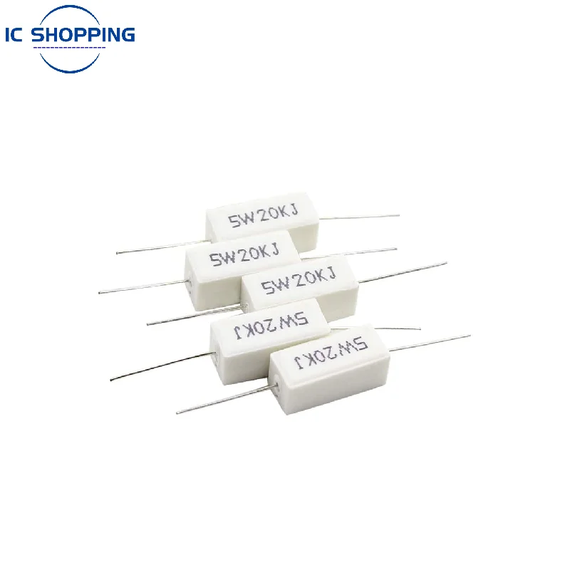 10 Uds 5W resistencia cerámica de cemento resistencia de potencia 0,1 ~ 100K 0,01 0,1 0,25 10 0,33 0,5 1 2 4,7 5 8 10 15 20 25 30 100R 1K 10Kohm