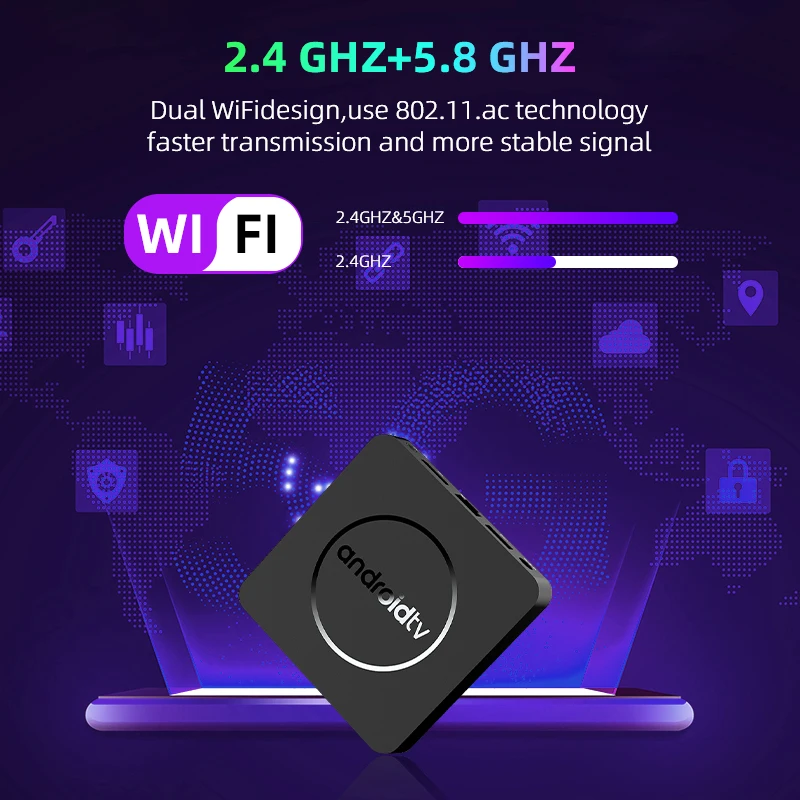 Q1 atv android 13 8k hdr smart tv box allwinner h313 2gb16gb duplo wifi bt5.0 set top box media player estéreo surround youtube