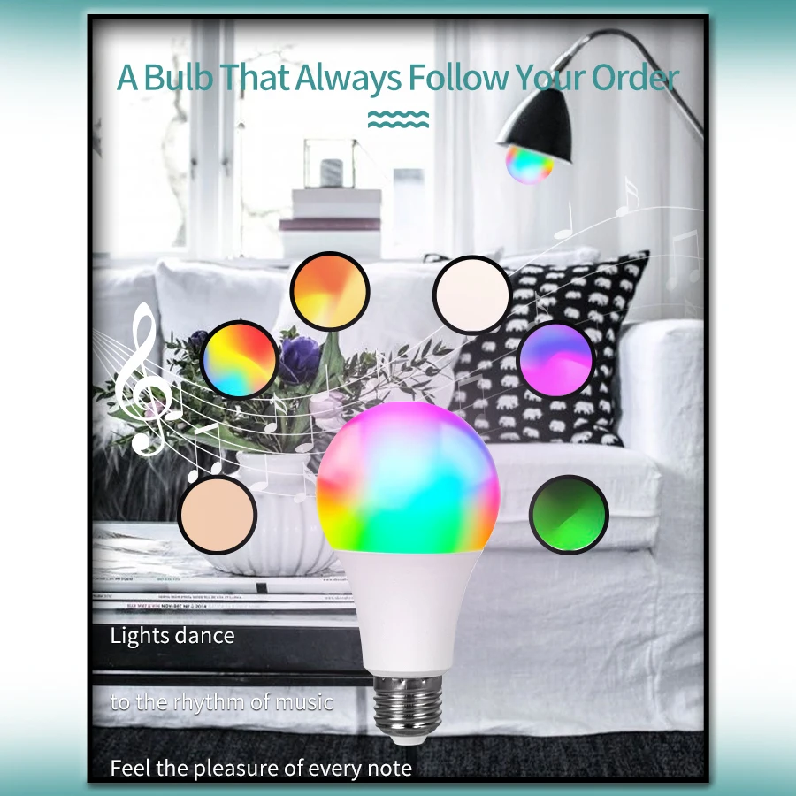 Tuya Smart LED-Lampe E27 220V Smart Light dimmbare Bluetooth RGB Lampe App-Steuerung für Schlafzimmer Raum dekoration Party Lichter