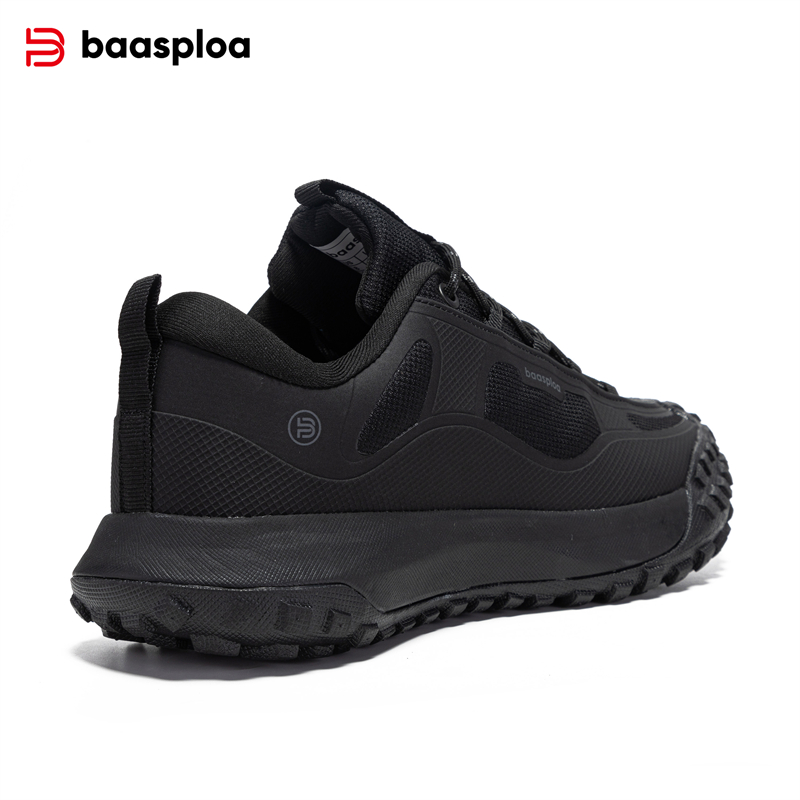 Baasploa Wanderschuhe Herren Outdoor Wasserdicht Camping Beständig Rutschfeste Turnschuhe Männlich Lässig Leichte Schnür-Wanderschuhe