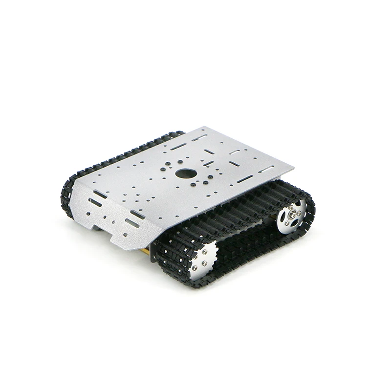 Neues 8 kg großes Last-Stoßdämpfungs-Raupenroboter-Panzerwagen-Chassis, intelligentes Fahrzeug für Arduino, programmierbar mit 12-V-Metall-Encoder-Motor