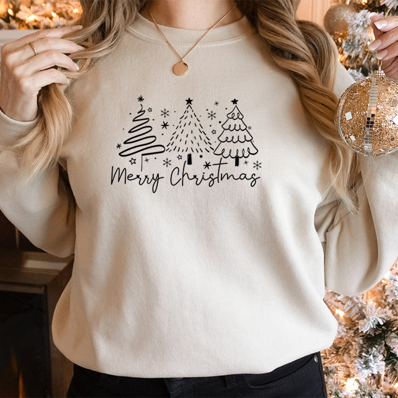 Feliz árbol de Navidad tendencia sudaderas mujeres divertido festivo moda Casual sudaderas con capucha moda árbol de Navidad diseño vacaciones Sudadera con capucha