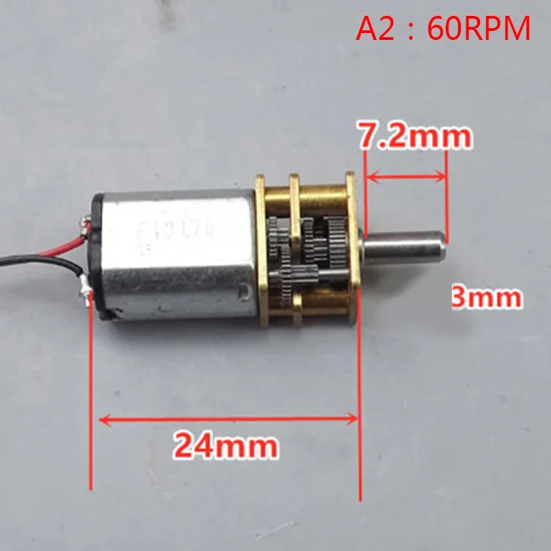 Mini N20 Gear Motor DC 3V-12V Slow Speed Full Metal Gearbox Gear Reducer Electric Engine Large Torque DIY Toy Robot