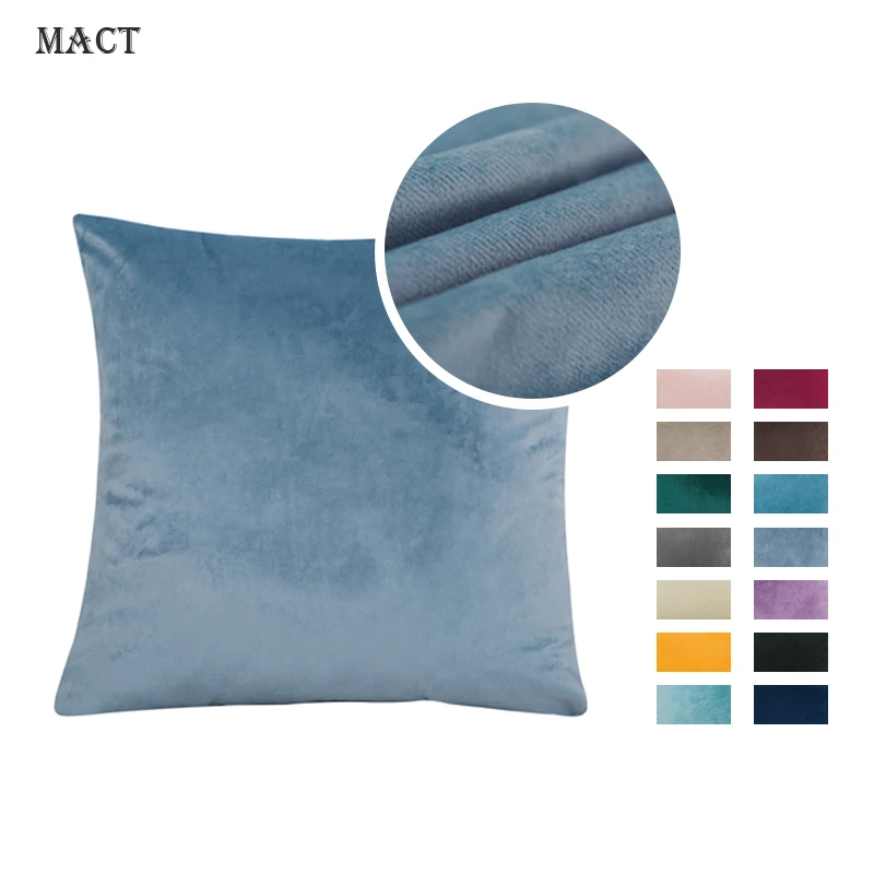 MACT-funda de almohada de terciopelo, funda de cojín cuadrada decorativa suave y sólida para sofá, dormitorio, coche, hogar, 55x5 5/60x60cm, funda de almohada acogedora