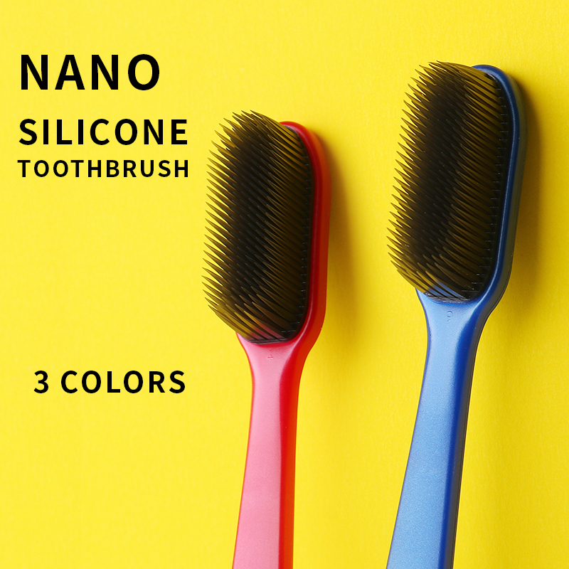 Nano silicone toothbrush 4 packages Adult specific toothbrush Suitable for people with sensitive gums