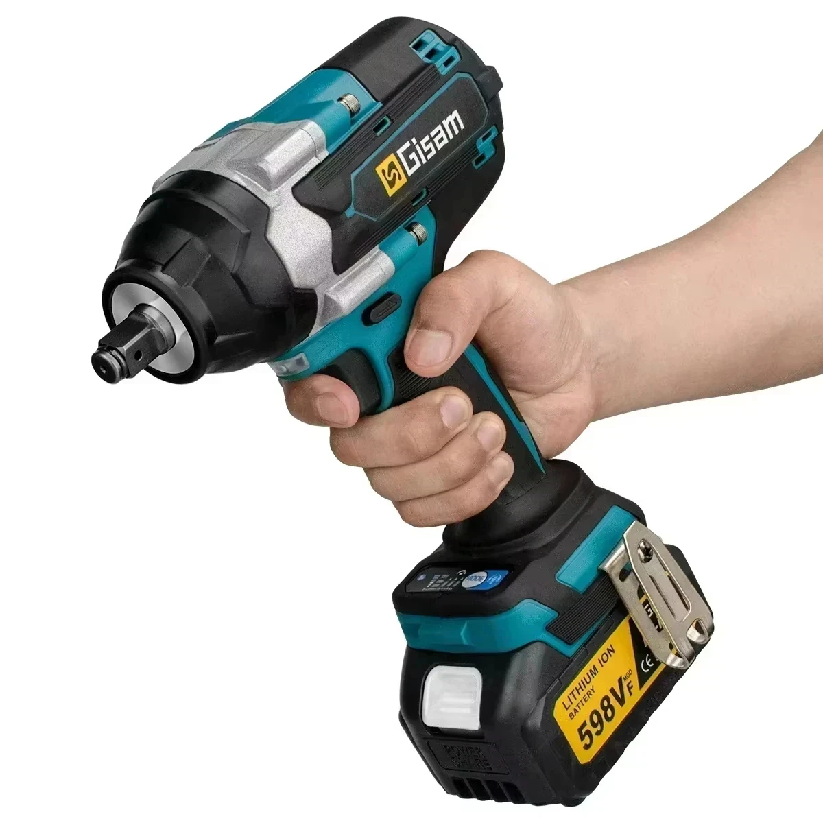 Gezione 1800 Нм, бесщеточный электрический ударный гайковерт с крутящим моментом, отвертка 1/2 дюйма, аккумуляторный ключ, электроинструмент для Makita, штифт аккумулятора 18 В