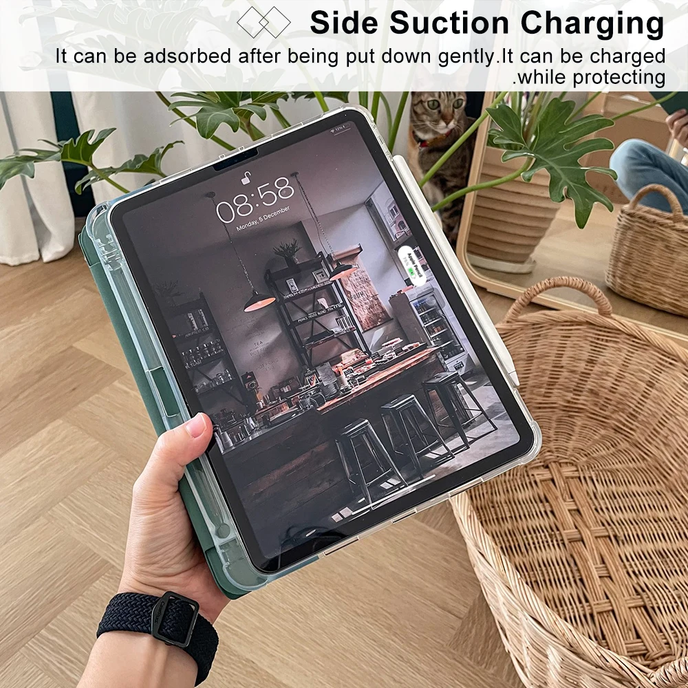 Pour iPad 11e génération étui A16 Funda iPad Pro 11 13 M4 2025 M2 M3 iPad Air 13 11 Air 5 4 iPad 10th 9th 8 7 Mini A17 Pro 12.9 couverture