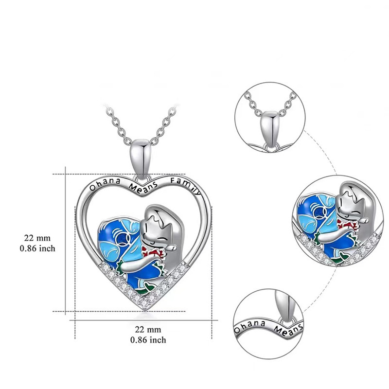 Lilo&Stitch Stitch Stitch Halskette Cartoon Ohrringe Freundschaft Halskette Kindergeburtstagsgeschenke Mode Festival Geschenke Anhänger