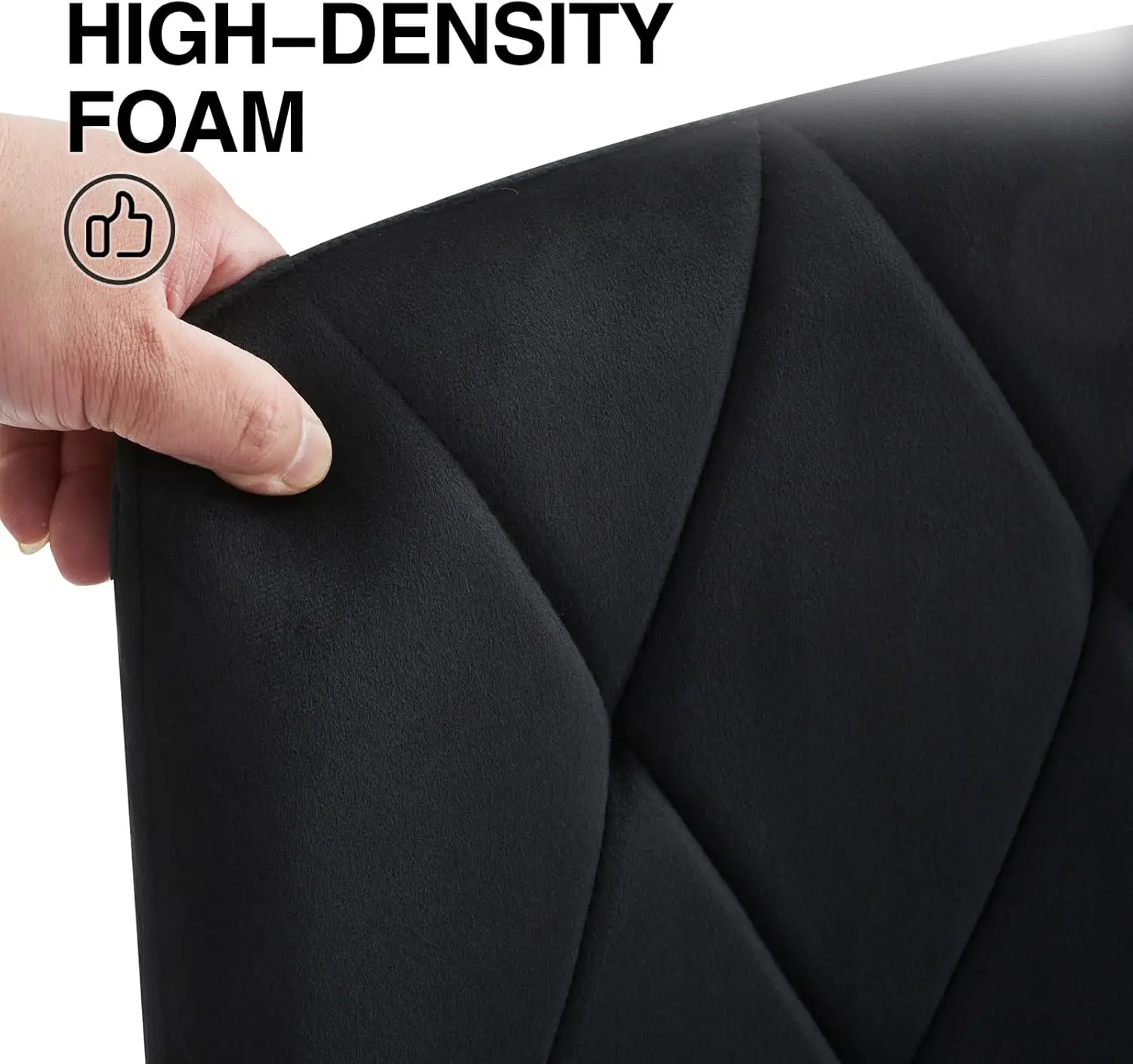 Hand Set of 6 Dining Chairs for Dining Room Living Room, Velvet Fabric Kitchen Chairs Set with Upholstered Seat Backrest