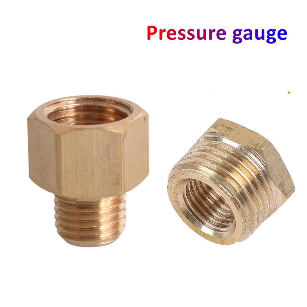 M14 * 1.5 M20 * 1.5 M10 16 22 ท่อทองเหลือง Hex หัวนม Quick Coupler อะแดปเตอร์ 1/8 1/4 1/2 เครื่องวัดความดันการแปลงข้อต่อทองแดง