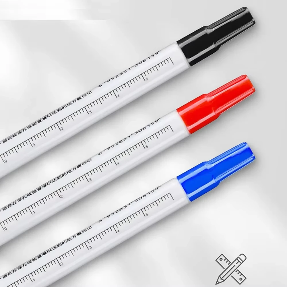 20mm ponta dupla buraco profundo cabeça longa marcadores para caneta de metal à prova dwaterproof água banheiro carpintaria decoração multi-purpose