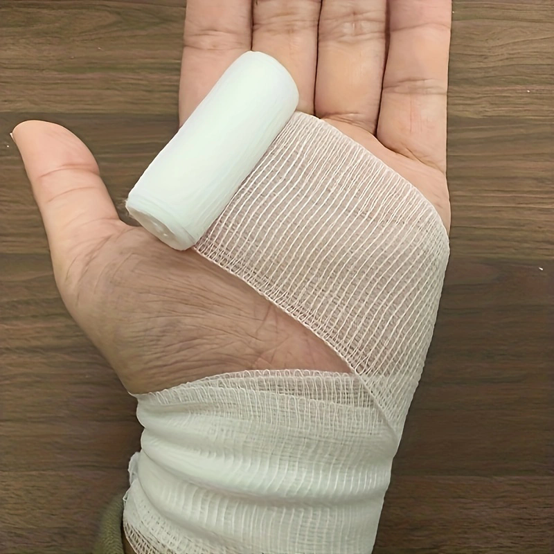 10 stücke/Los 7,5 cm x 4,5 m Baumwolle pbt elastischer Verband medizinische Versorgung entsprechend Erste-Hilfe-Mull Wundauflage Notfall versorgung