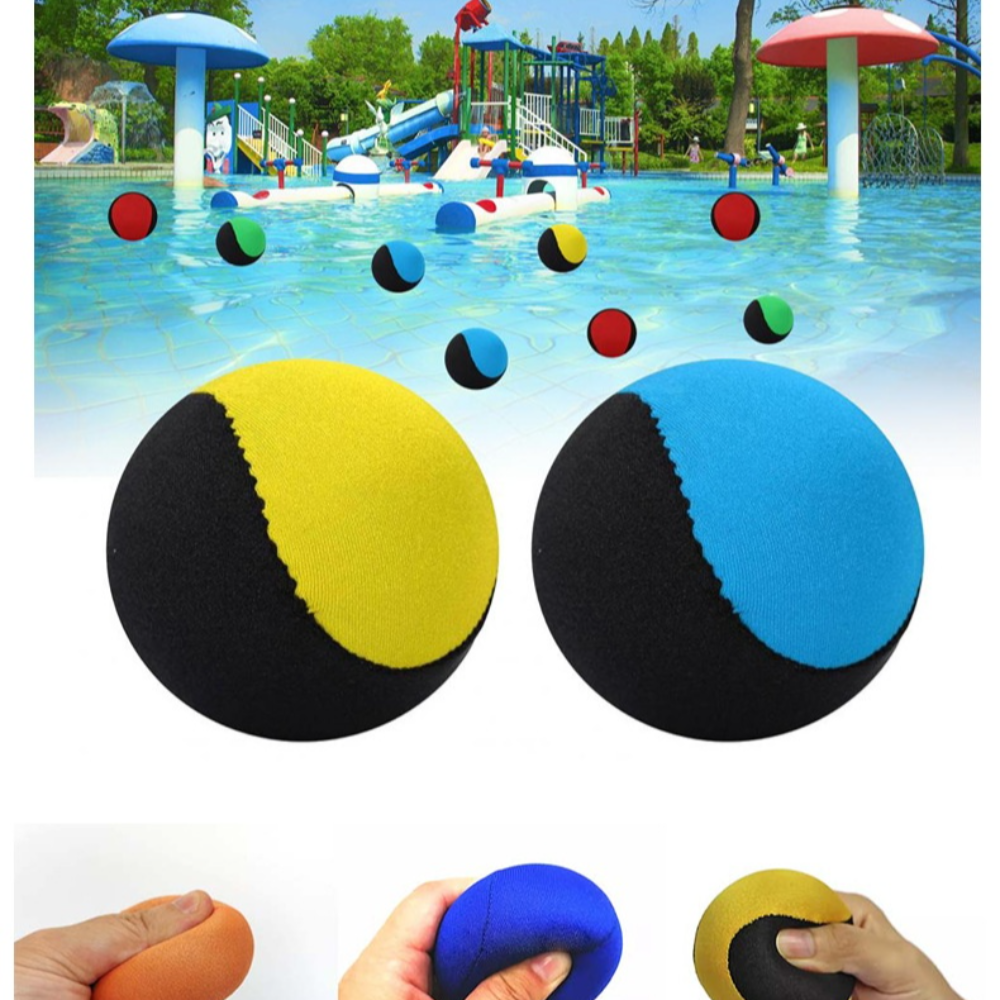 Durable 5.5cm TPR Elastic Ball Water Bouncing Ball Water Surf Game Toy Summer Beach Ball Soft Relaxing Water Jump Ball