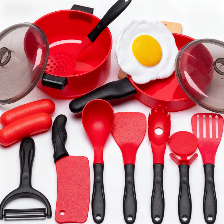 Set For Kids Girl Cooking Kitchen Toys Baby Cutting Fruit Cooking Kitchen Utensils Children's Simulation Education Pretend Play