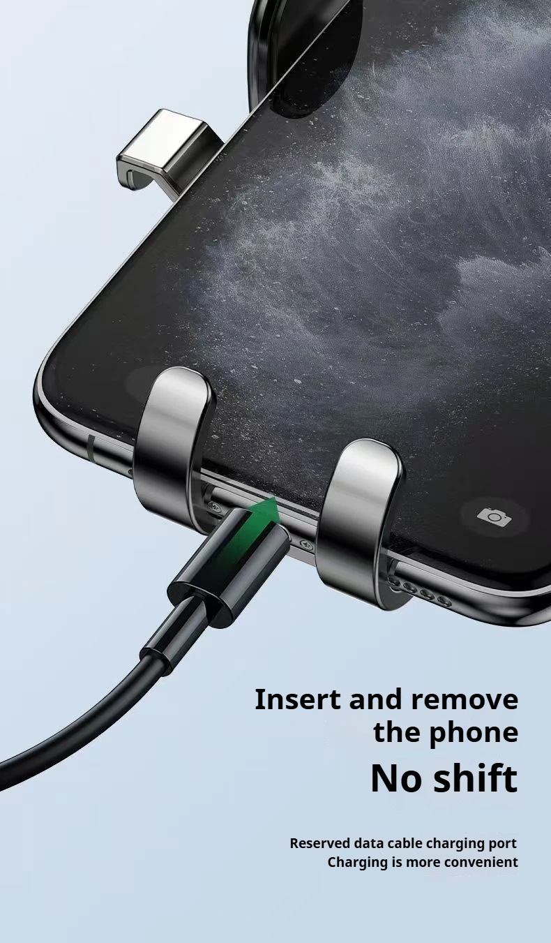 NEW Mobile Phone Holder Air Outlet Gravity Sensor Car Holder Riangle Gravity Frosted Simplicity Solid Metallic Material
