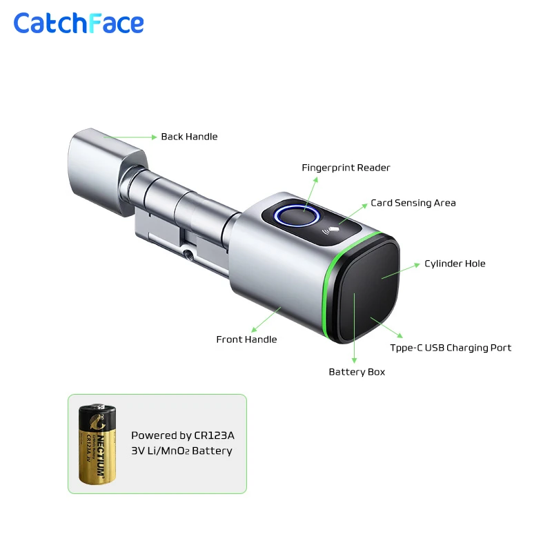Euro tuya ttlock app impressão digital rfid cartão diy fechadura do cilindro biométrico eletrônico inteligente fechadura da porta digital keyless substituir