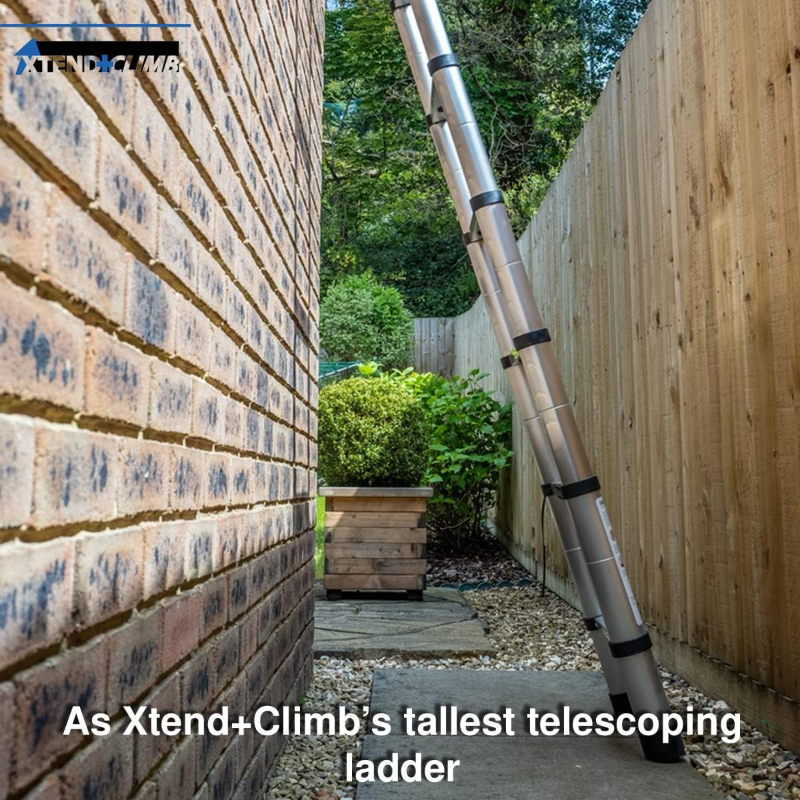 Xtend & Climb 785P+ 15 1/2 Ft Professional Series Heavy-Duty Double Over-Molded Feet Angled Thumb Release True Telescoping