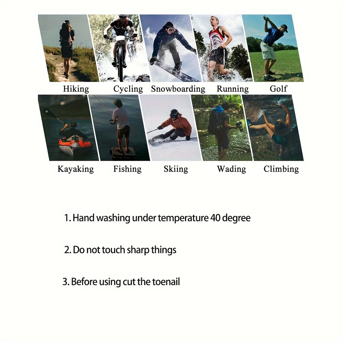 Calcetines impermeables transpirables al aire libre impermeables senderismo vadear Camping invierno esquí calcetín montar nieve calcetines cálidos impermeables