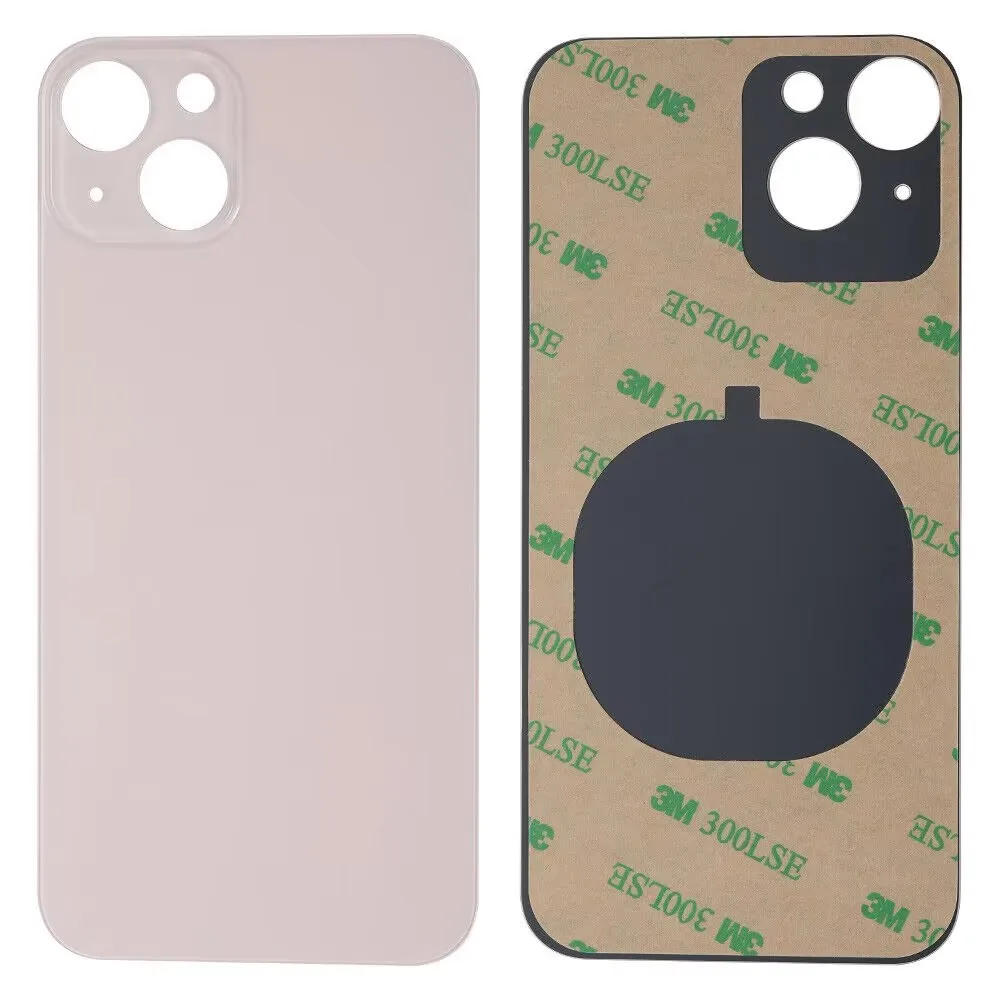 Zurück Glas + 3M kleber Für IPhone 13-13 Mini Zurück Abdeckung Glas Schnelle Ersatz Gehäuse Batterie Abdeckung Große Loch hinten Glas