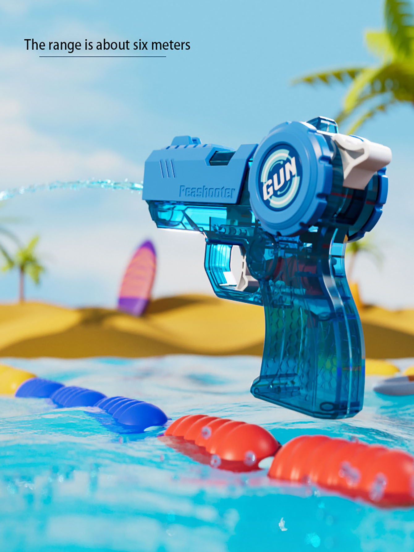 1 шт., Прозрачный водяной пистолет-распылитель для пляжа