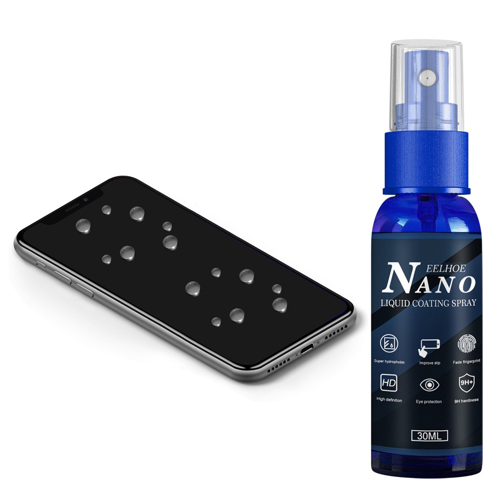 Espray Protector de pantalla hidrofóbico, protección de recubrimiento líquido, antihuellas, nanorecubrimiento para teléfonos móviles