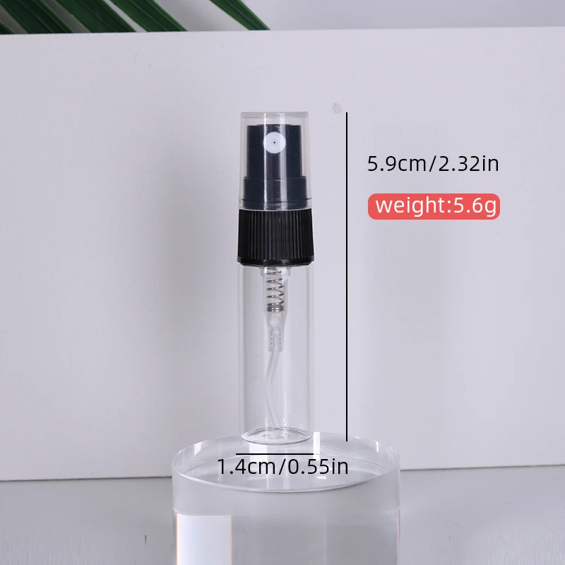 하이 퀄리티 투명 유리 향수병, 초미세 미스트 보습 스프레이 병, 미니 향수 병, 배치 당 50 ml, 3ml