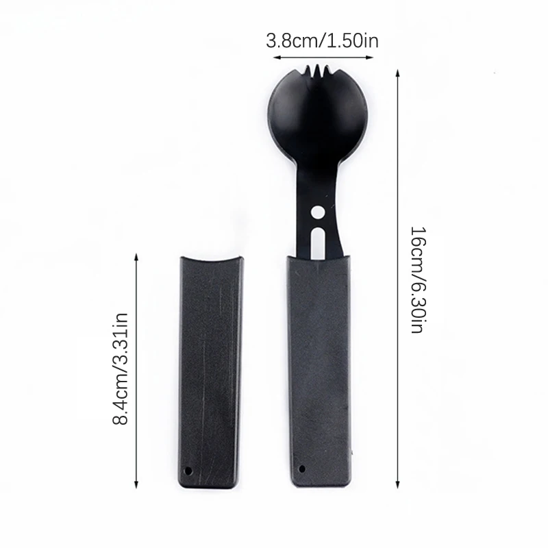 Vajilla para acampar, cuchillo de acero inoxidable para exteriores, tenedor, cuchara, cubiertos de Picnic multifunción portátiles, equipo para acampar al aire libre