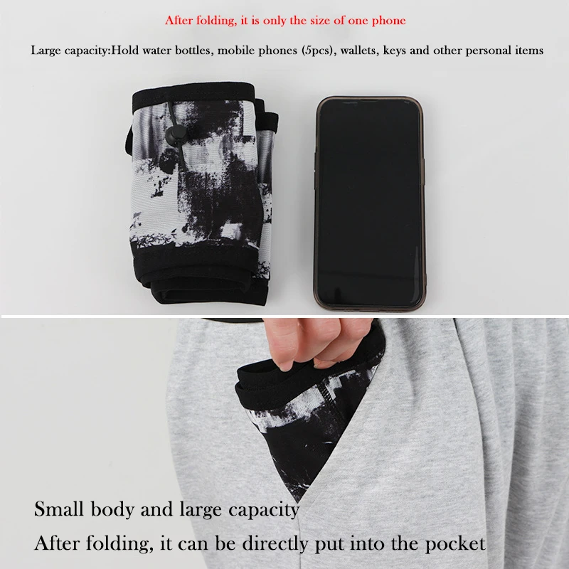 QUESHARK วิ่งเอวกระเป๋าตาข่ายยืดหยุ่น Close-Fitting โทรศัพท์มือถือกระเป๋าโทรศัพท์ขนาดใหญ่ความจุขี่จักรยานภูเขาน้ำกระเป๋า
