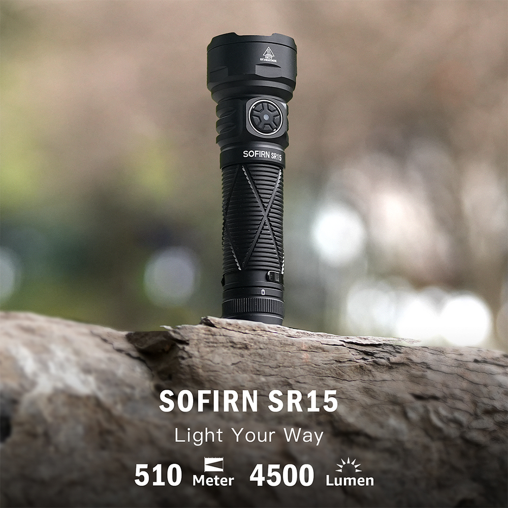 Sofirn SR15 linterna 4500LM SFT25R potente luz LED 21700 USB C recargable 5V/3A antorcha de carga y descarga
