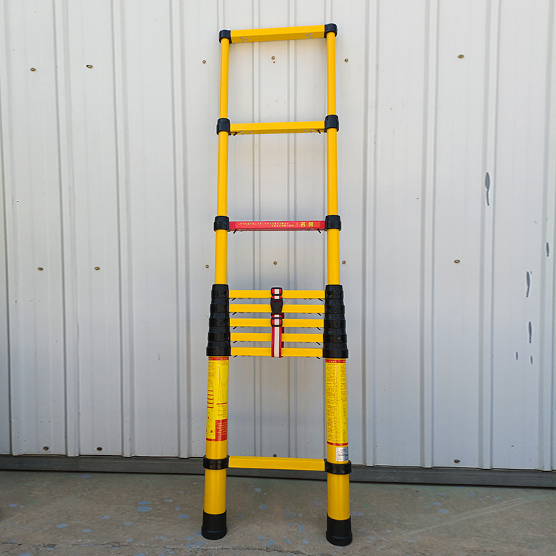 Custom Wholesale Fiberglass Step Ladder Telescopic Extension Ladder Insulation Safety 6 Ft 2 Meters Custom For Construction