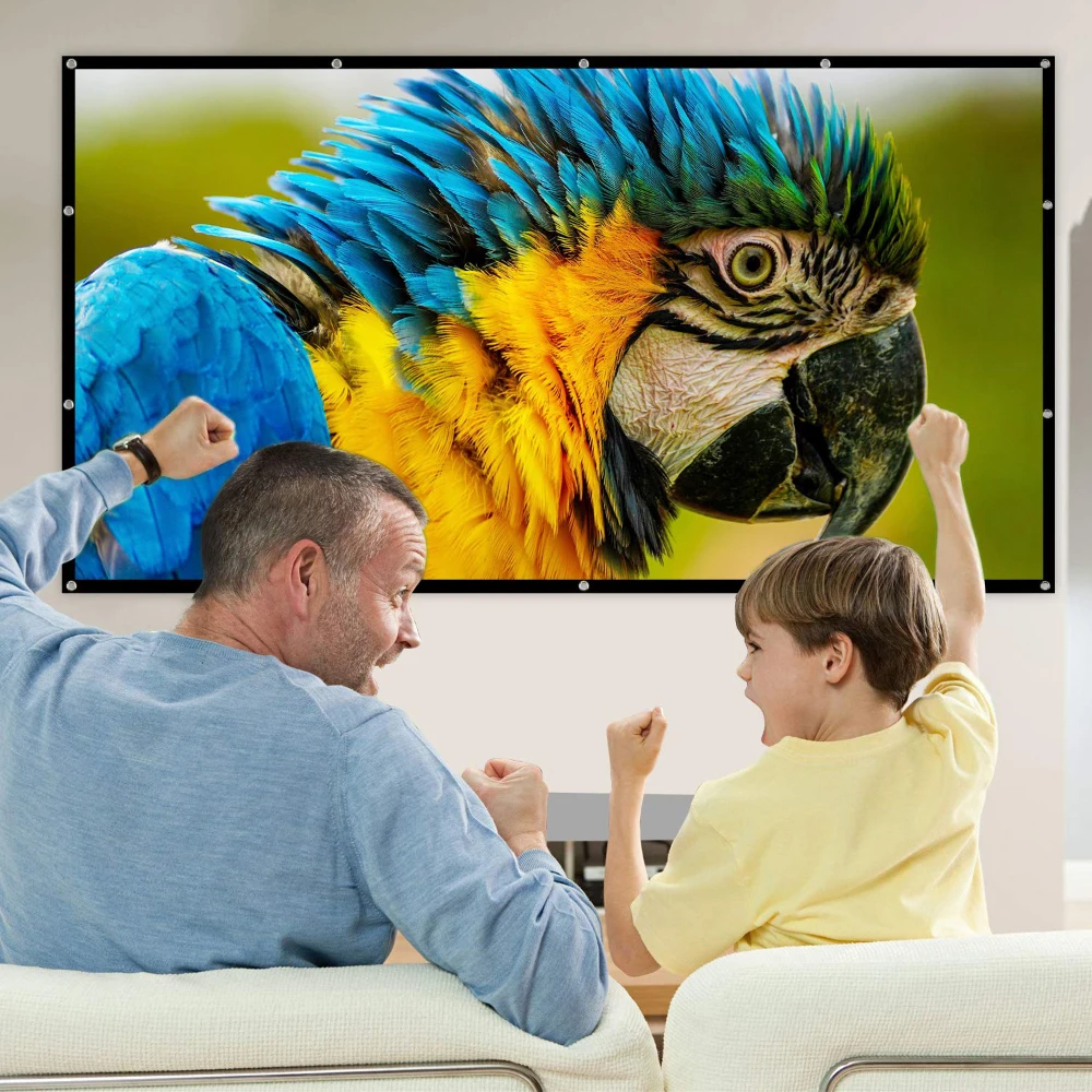 60 84 100 120 150 Zoll Projektor Leinwand Tragbare Projektion Leinwand 16:9, Outdoor Film Bildschirm Für Reise Heimkino Für HY300
