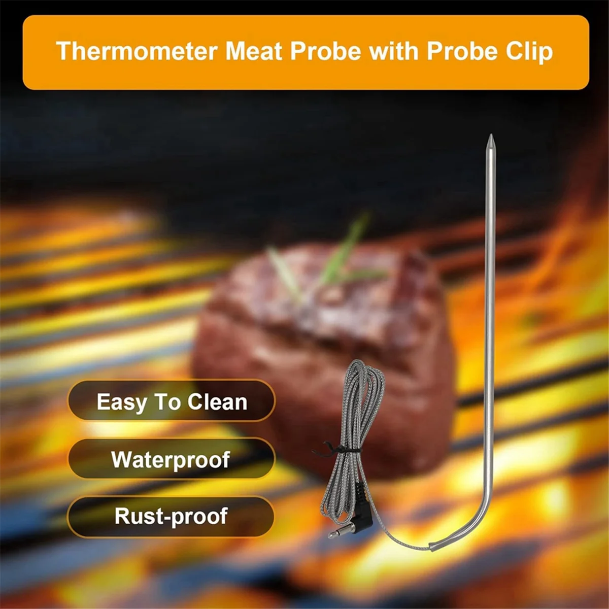 A72P 9004190170 Meat Temperature Probes-Replacement Part for Series 560/800/1050 Digital Charcoal Grill
