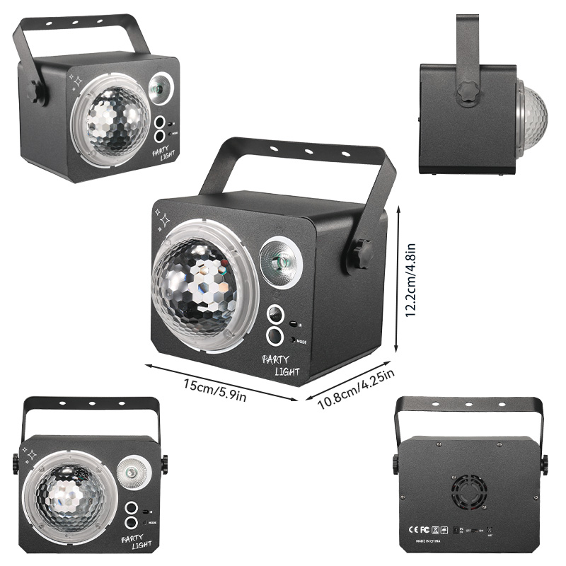 パーティーライト DJ ディスコボールライト音声制御ストロボパターンステージライト誕生日クリスマスウェディングクラブパーティーの装飾