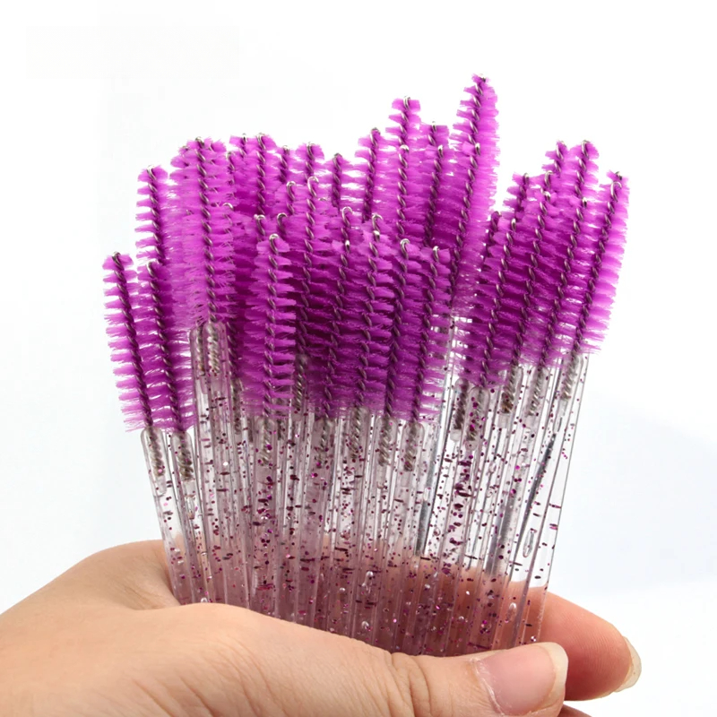5/50 Pcs Spazzole per ciglia Strumenti per l'estensione delle ciglia finte Pennello per sopracciglia Bacchette per mascara Applicatore Spoolers Ciglia Strumento cosmetico