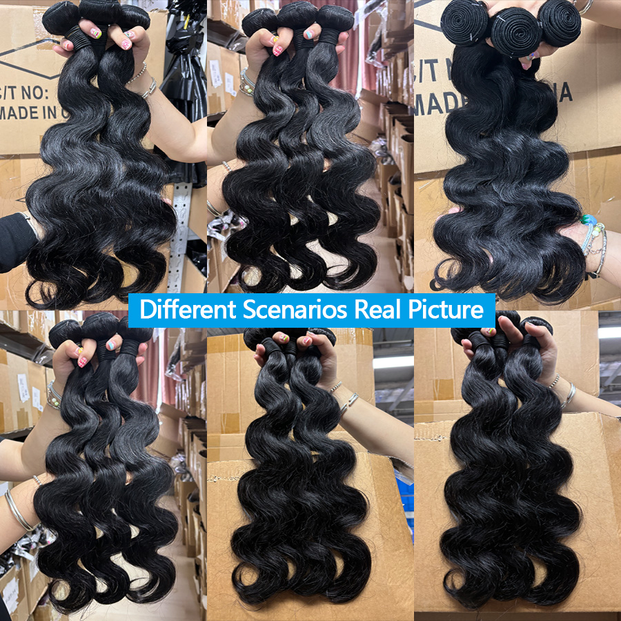 20 22 24 pollici fasci di onda del corpo capelli umani fasci di capelli grezzi al 100% fasci di capelli umani da 30 pollici fasci di onda del corpo 12A consegna in 3 giorni
