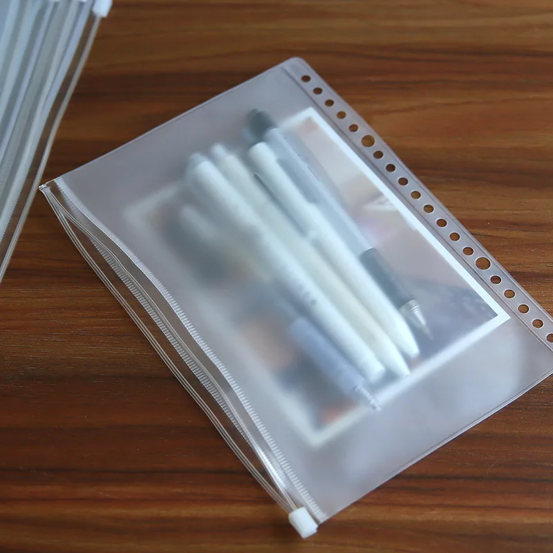 A6 A5 B5 PVC Transparent Bag Hand Book Storage Document Bag Information Bag Notepad Business Card Book Loose-leaf Bag
