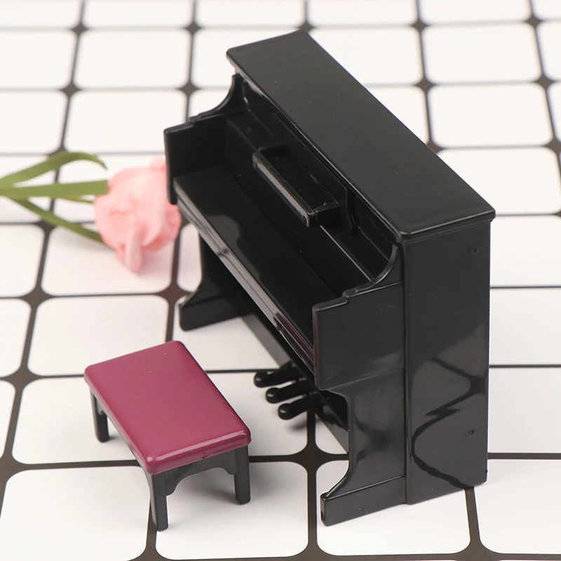 ドールハウスのおもちゃのアクセサリー,装飾ツール付きのミニチュアピアノ,クリエイティブなオブジェクト,1:12スケール