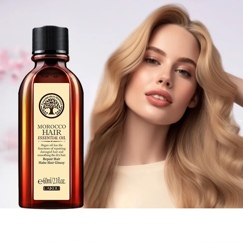 LAIKOU Marokko Haar Essentiële Argan Essentie Olie Moisturizer Verhelderende Gladde Voedende Reparatie Droog Beschadigd Haar 60 ml