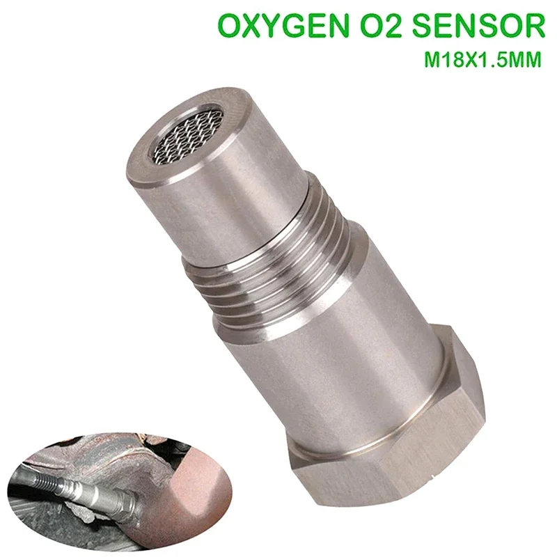 Neue Sauerstoff O2 Sensor Spacer Adapter Stecker Fix Überprüfen Motor Licht Konverter M18X1,5 Mit Filter Bildschirm