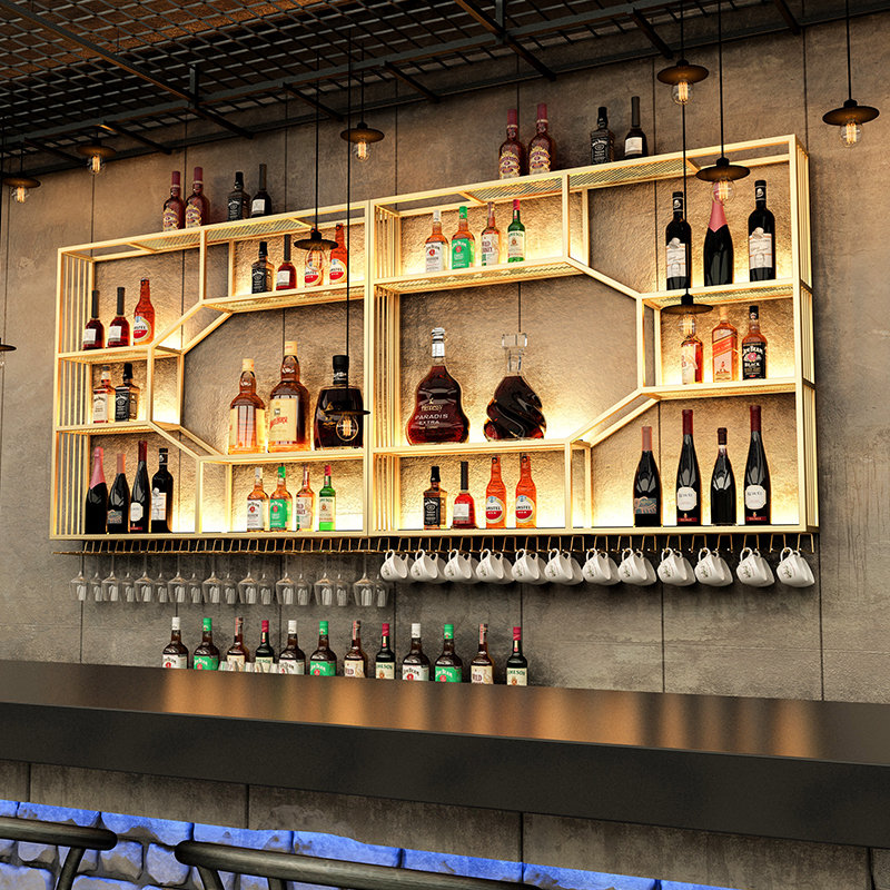 โรงอาหารบาร์ผนังเฟอร์นิเจอร์เหล้าห้องนั่งเล่นตู้หรูหรา Vino ตู้เย็นแก้วโชว์ผลงานสําหรับคอลเลกชันไวน์ Rack Wine Home ชุด