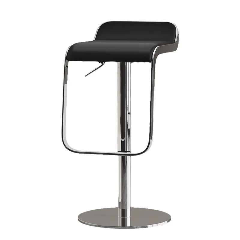 Adjustable Height Bar Stool with Backrest Swivel Pub Chair for Bar Counter Stylist Stool Strengthen Base Ergonomic Cashier Seat