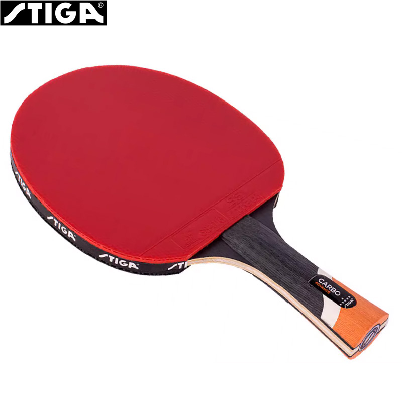 STIGA CARBO 6 ดาวตารางไม้เทนนิส 5 + 2 คาร์บอน Ping Pong Paddle สําหรับขั้นสูง Fast Attack ทั้งสองด้านไม่เหนียวเหนอะหนะยาง