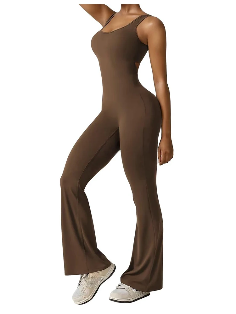 2025 letnie nowe damskie wąskie biodra podnieś body z odkrytymi plecami seksowna Hottie pulowerowe body sportowe ubrania do jogi
