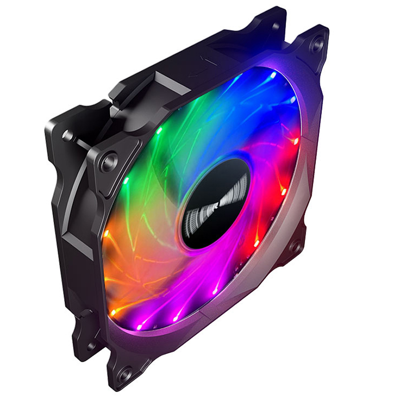 TEUCER B12025 พัดลม PC 120mm 12V 4Pin Vortex Light Effects กันกระแทกเงียบประสิทธิภาพสูงพัดลมระบายความร้อนคอมพิวเตอร์