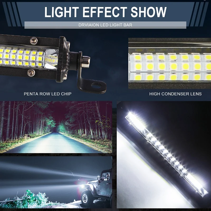 ไฟ LED แท่ง LED 12นิ้วสำหรับ lampu ATAP ทำงาน12โวลต์24โวลต์ลำแสงน้ำท่วมขับรถรถบรรทุก SUV ออฟโรด