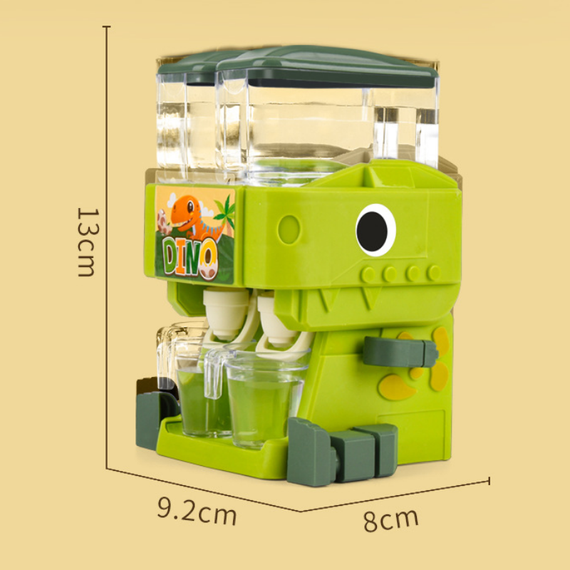Double distributeur d'eau dinosaure pour enfants, jouet avec mignon rose bleu, eau froide/chaude, jus, fontaine à boire, jouets de cuisine de Simulation