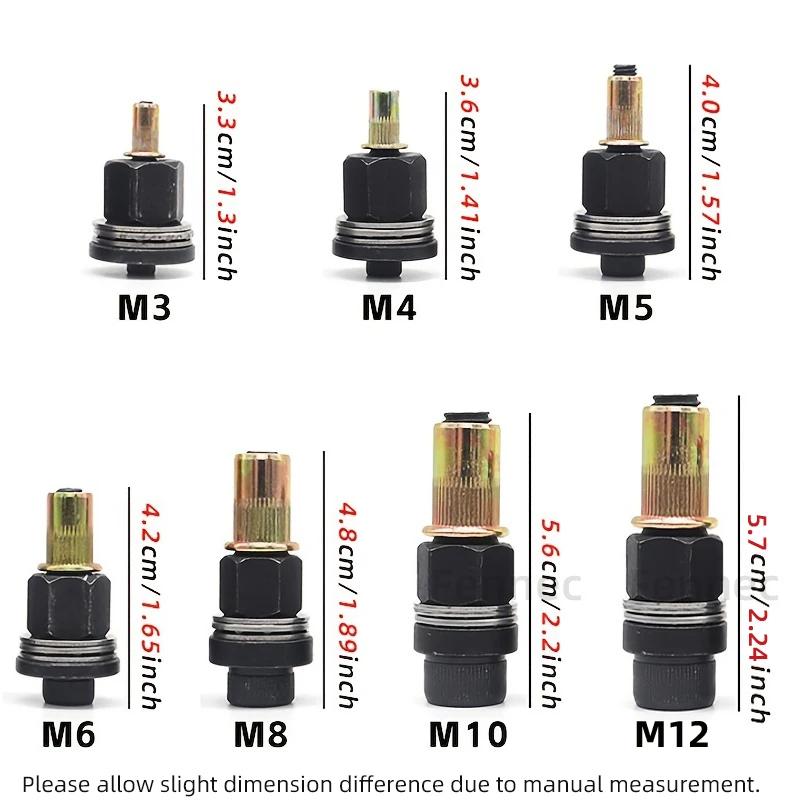 Tête de odorà riveter à la main, outil adaptateur kg, outil de circulation de rivetage, accessoire pour kg M3 figuré M5 M6 M8 M10 M12, 1PC